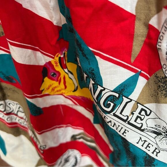 Handmade One of a Kind Vintage 80s 90s Tropical Jungle Fit Flare Swing Skirt - Picture 6 of 7